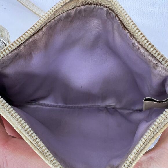 Coach signature leather Wristlet Very Used wallet cream logo - Picture 8 of 13